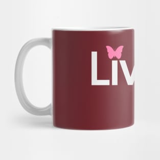 Living life artistic typography design Mug